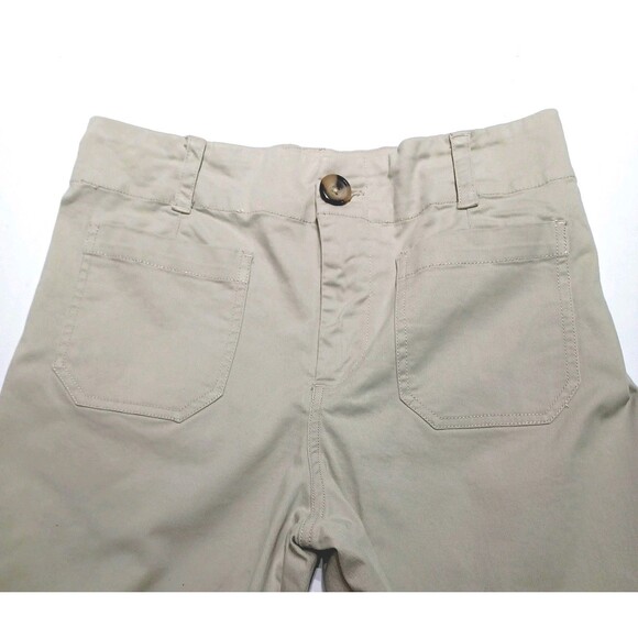 Anthropologie Maeve Hallee Embroidered Wide-Leg Cropped Pants Sz 6 Women - Picture 6 of 11